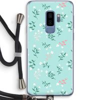 Small white flowers: Samsung Galaxy S9 Plus Transparant Hoesje met koord