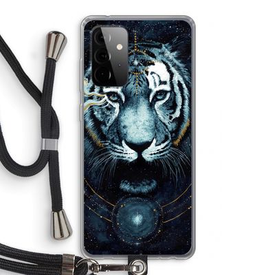 Darkness Tiger: Samsung Galaxy A72 5G Transparant Hoesje met koord
