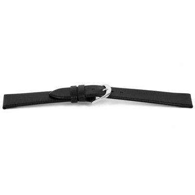 Horlogeband Universeel F154 Italian Leder Zwart 18mm