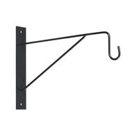 Muurhaak / plantenhaak voor hanging basket van verzinkt staal donkergrijs antraciet 35 cm   -