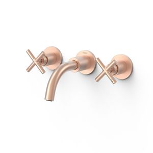 Wastafelkraan Tres Mont | Inbouw | Mengkraan | Incl.Inbouwdeel | Rond | 24K Rose goud mat
