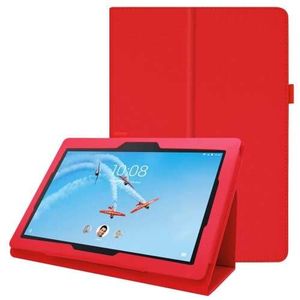 Lenovo Tab E10 Tablethoesje Rood met Standaard