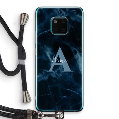 Midnight Marble: Huawei Mate 20 Pro Transparant Hoesje met koord