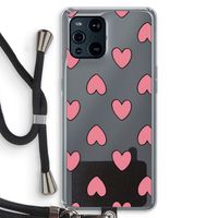 Ondersteboven verliefd: Oppo Find X3 Transparant Hoesje met koord