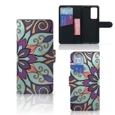 Huawei P40 Pro Hoesje Purple Flower