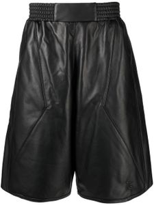 Balmain bermuda en cuir - Noir