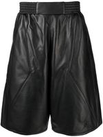 Balmain bermuda en cuir - Noir - thumbnail