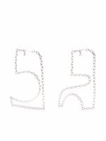 Courrèges boucles d'oreilles chaînes à design structuré - Argent