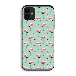 Flamingoprint groen: iPhone 11 Biologisch afbreekbaar hoesje