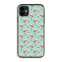 Flamingoprint groen: iPhone 11 Biologisch afbreekbaar hoesje