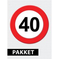 40 jarige verkeerbord decoratie pakket