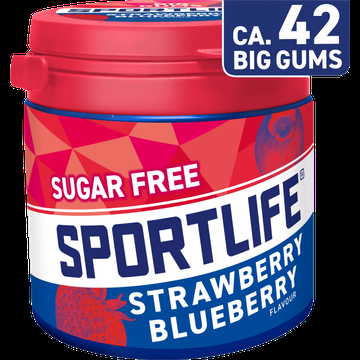 Sportlife Strawberry Blueberry Flavour Suikervrije Kauwgom 99 g bij Jumbo