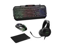 4-delige gaming set met muis toetsenbord bluetooth-koptelefoon muismat - Velleman