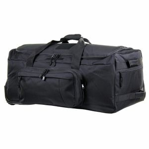 Zwarte luxe weekendtas trolley