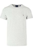 GANT Original Regular Fit T-Shirt ronde hals lichtgrijs, Melange - thumbnail