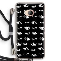 Eye pattern #3: HTC U Play Transparant Hoesje met koord