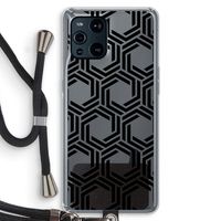 Geometrisch patroon: Oppo Find X3 Pro Transparant Hoesje met koord