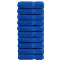 VidaXL Handdoeken solund 10 st 600 g/m² 50x100 cm blauw - thumbnail