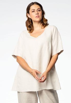 Yoek Tuniek flare | Beige | Maat 46/48
