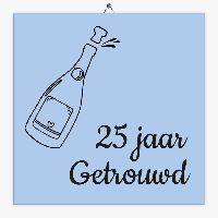 Tekst tegeltje 25 jaar getrouwd