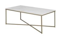Bendt Salontafel 'Cay' 120 x 60cm Wit marmer, onderstel koper
