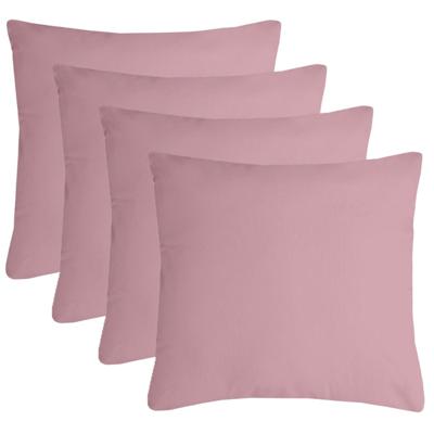 Stof Textile sierkussen Nelson - 4x - roze - 60 x 60 cm - bank kussens - polyester