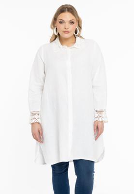 Yoek Blouse met kant | Wit | Maat 58/60