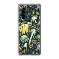Tropical Palms Dark: Sony Xperia 5 Transparant Hoesje