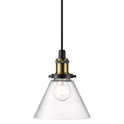 Glazen lampenkap &apos;Disa&apos; industrieël E27 fitting helder glas