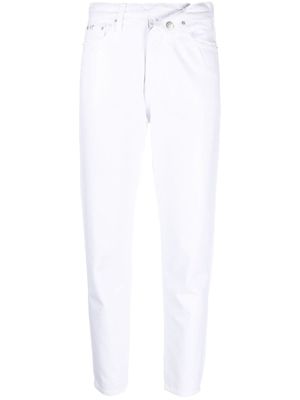 Calvin Klein Jeans jean cigarette à taille mi-haute - Blanc