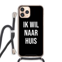 Ik wil naar huis - Zwart: iPhone 11 Pro Max Transparant Hoesje met koord