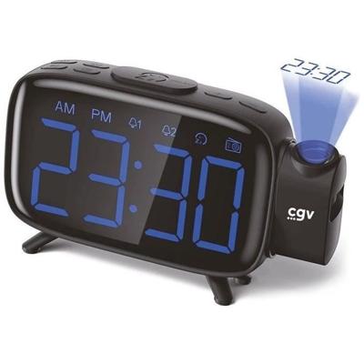 Wekkerradio met tijdprojectie - CGV - CR-P10 - Dubbel alarm - Grote knoppen - Gemakkelijk te gebruiken