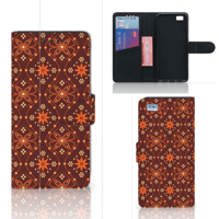 Huawei Ascend P8 Lite | Telefoon Hoesje | Batik Brown