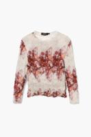 Bloes met bloemen en textuur - BLUE - XL