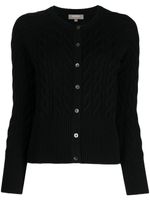 N.Peal cardigan en maille torsadée à manches longues - Noir - thumbnail