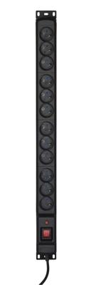 Activejet COMBO stekkerdoos 12 stopcontacten 5m zwart