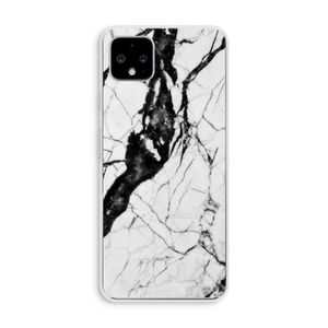 Witte marmer 2: Pixel 4 XL Transparant Hoesje