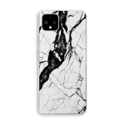 Witte marmer 2: Pixel 4 XL Transparant Hoesje