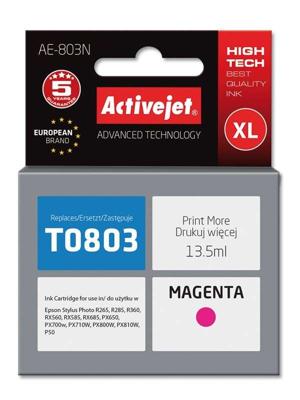 Activejet AE-803N inkt (vervangt Epson T0803; Supreme; 13,5 ml; rood)