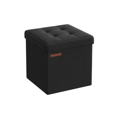 Opvouwbare bank van 30 cm met opbergruimte, Basis zwart