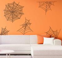 Muurdecoratie stickers Spinneweb halloween
