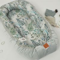 Betulli Babynestje Fluweel Ferns Grey