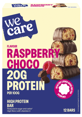 WeCare Raspberry Choco High Protein Bar