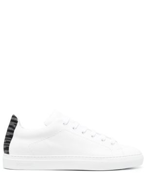 Missoni baskets en cuir à logo - Blanc