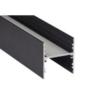 H-profiel hoog B 55mm x H 60mm - Zwart