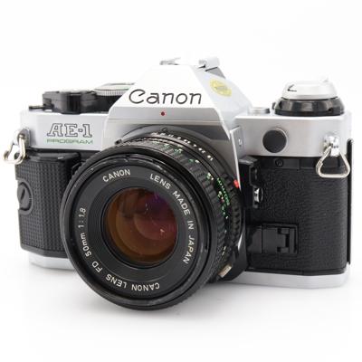 Canon AE-1 Program zilver + FD 50mm f/1.8 occasion
