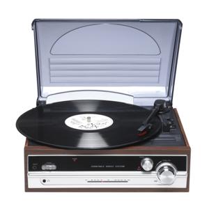 Denver Retro platenspeler - Ingebouwde Speakers - FM Radio - Auto-stop Functie - AUX - Phono - VPR190 - Hout