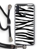 Zebra pattern: Samsung Galaxy A11 Transparant Hoesje met koord