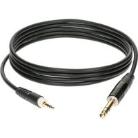 Klotz AS-MJ0150 jack kabel stereo 6.35mm male - 3.5 mm male 1.5m