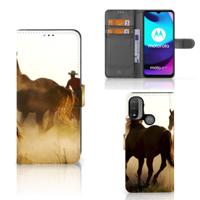 Motorola Moto E20 | E30 | E40 | Telefoonhoesje | Met pasjeshouder | Design Cowboy